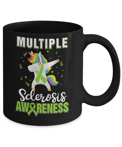 Inspirational Multiple Sclerosis Awareness Unicorn Support Mug-Coffee Mug-11oz Mug-Black