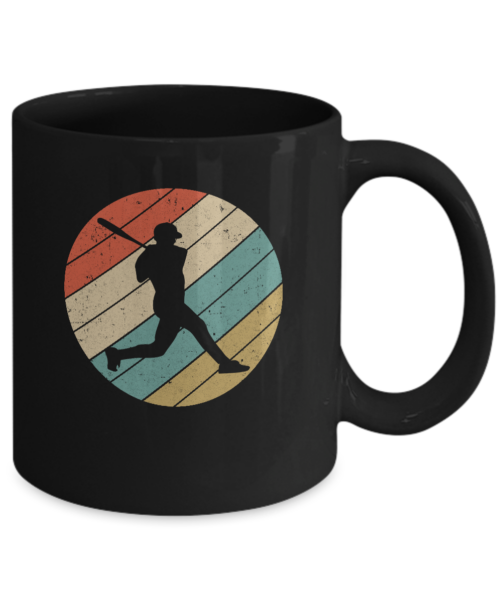 Retro Vintage Baseball Softball Gifts Mug-Coffee Mug-11oz Mug-Black