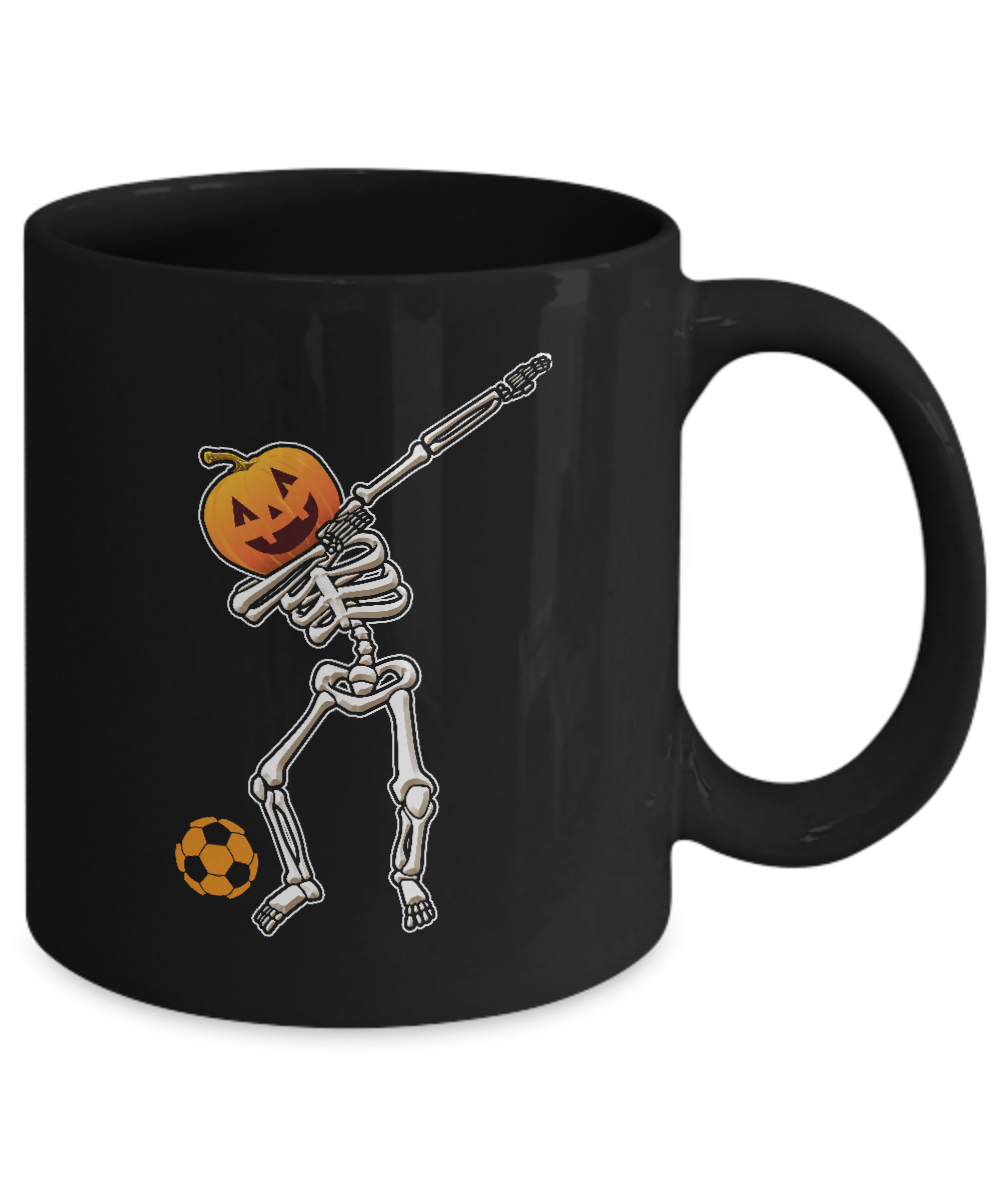 Halloween Dabbing Skeleton Soccer Mug-Coffee Mug-11oz Mug-Black