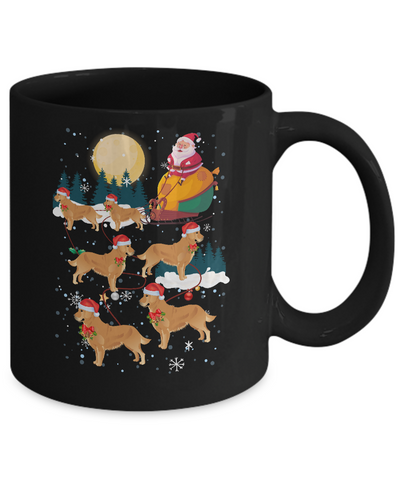 Dog Reindeer Golden Retriever Christmas Gift Mug-Coffee Mug-11oz Mug-Black