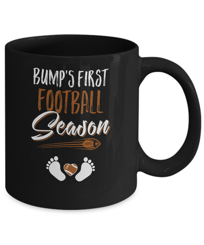 Bump's First Football Season Mommy Mothers Day Mug-Coffee Mug-11oz Mug-Black