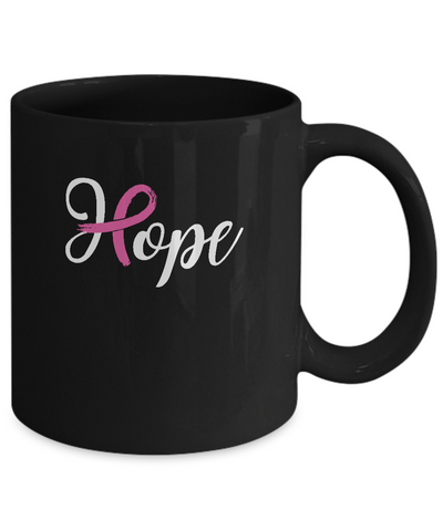 Breast Cancer Awareness Pink Ribbon Hope Mug-Coffee Mug-11oz Mug-Black