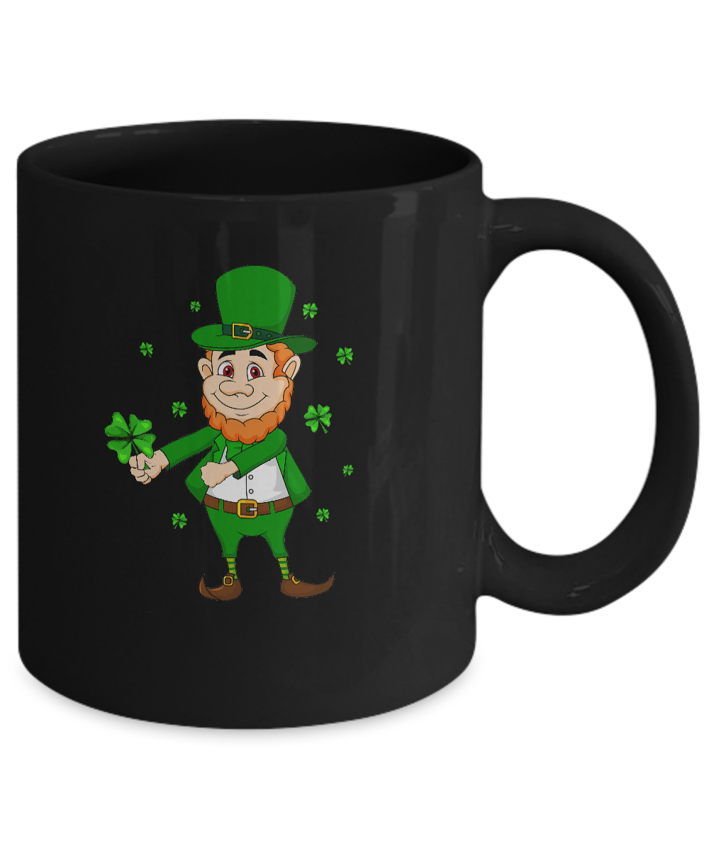 Floss Dance Leprechaun St Patricks Day Flossing Mug-Coffee Mug-11oz Mug-Black
