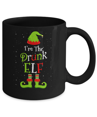 I'm The Drunk Elf Family Matching Funny Christmas Group Gift Mug-Coffee Mug-11oz Mug-Black
