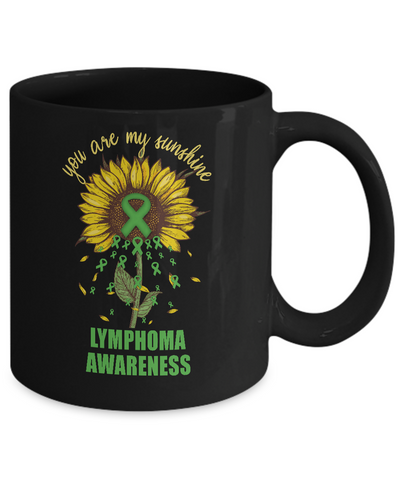 You Are My Sunshine Lymphoma Awareness Mug-Coffee Mug-11oz Mug-Black