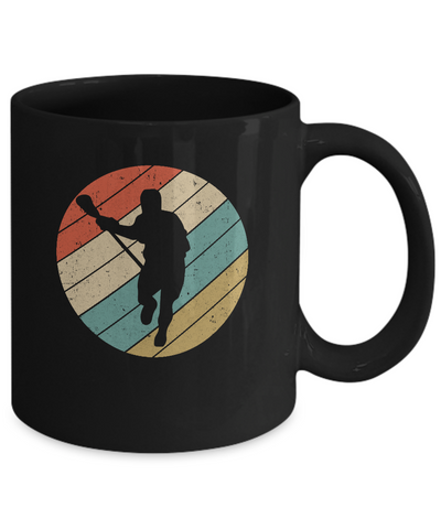 Retro Vintage Lacrosse Gifts Mug-Coffee Mug-11oz Mug-Black