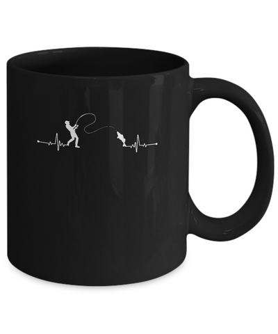 Fishing Heartbeat For Fisherman Mug-Coffee Mug-11oz Mug-Black