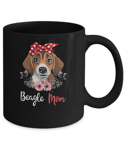 Beagle Mom Gift For Women Dog Lover Mug-Coffee Mug-11oz Mug-Black