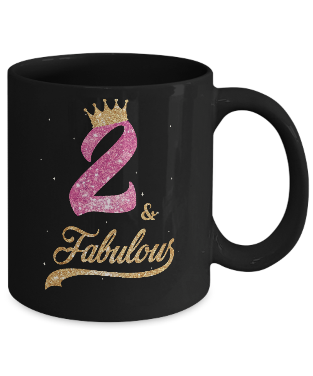 2Th And Fabulous Two Birthday Mug-Coffee Mug-11oz Mug-Black