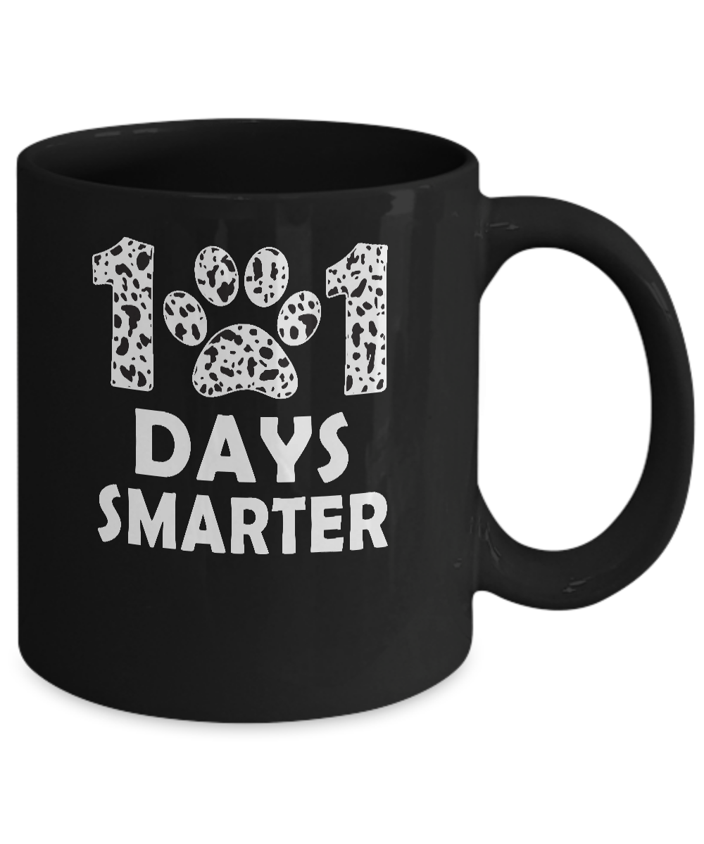 101 Days Smarter Teacher Dogs Days Of School Student Mug-Coffee Mug-11oz Mug-Black