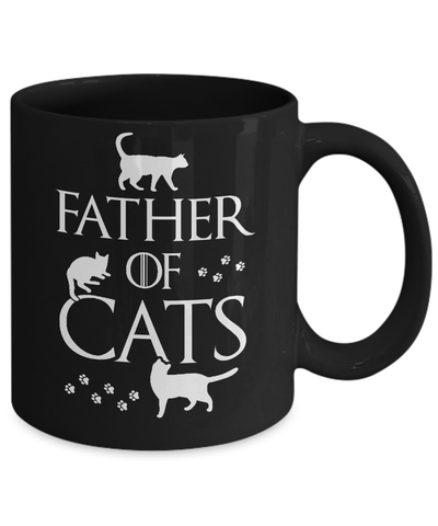 Father Of Cats Gifts For Cat Lovers Mug-Coffee Mug-11oz Mug-Black