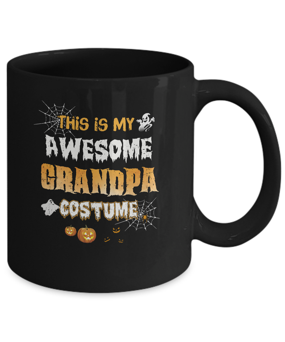 Halloween This Is My Awesome Grandpa Costume Mug-Coffee Mug-11oz Mug-Black
