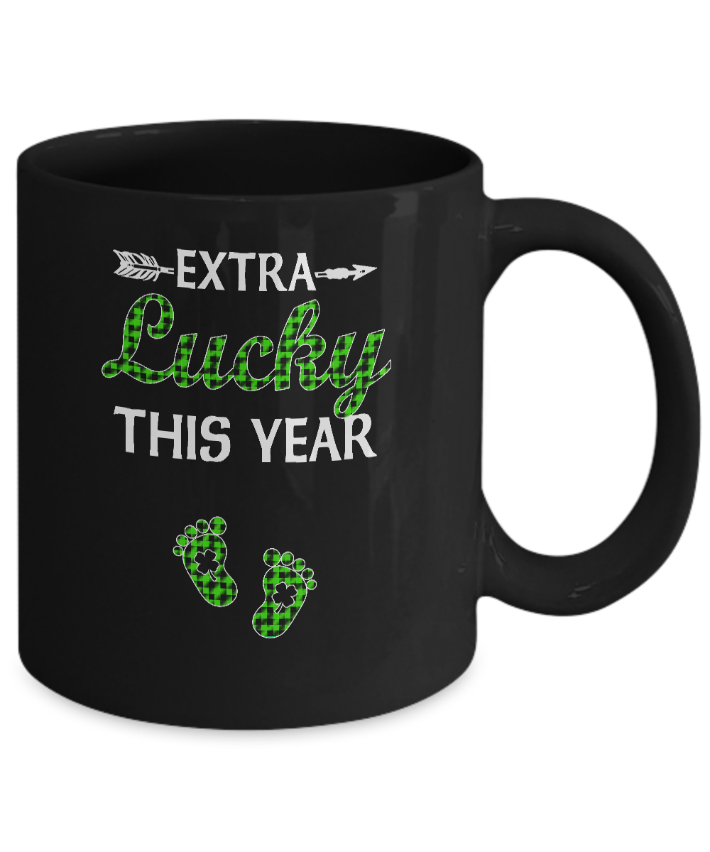 Funny St Patricks Day Gift Pregnancy Announcement Pregnant Mug-Coffee Mug-11oz Mug-Black