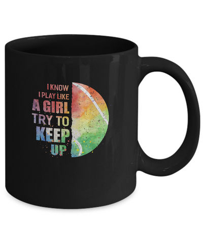 Yeah I Play Like A Girl Tennis Girl Mug-Coffee Mug-11oz Mug-Black