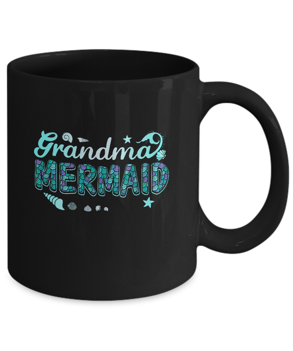 Grandma Mermaid Mug-Coffee Mug-11oz Mug-Black