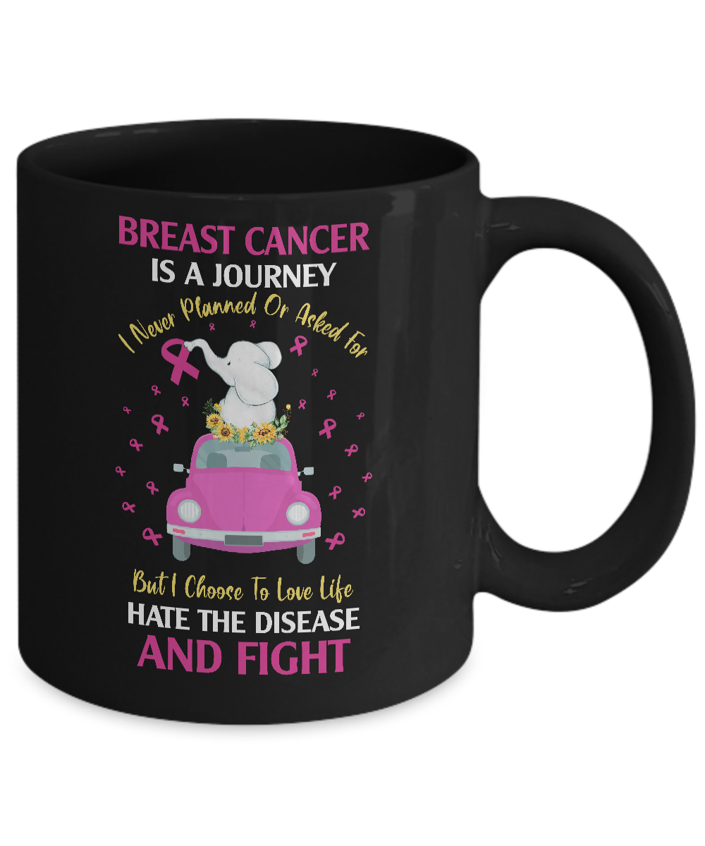 Breast Cancer Awareness Is A Journey Mug-Coffee Mug-11oz Mug-Black