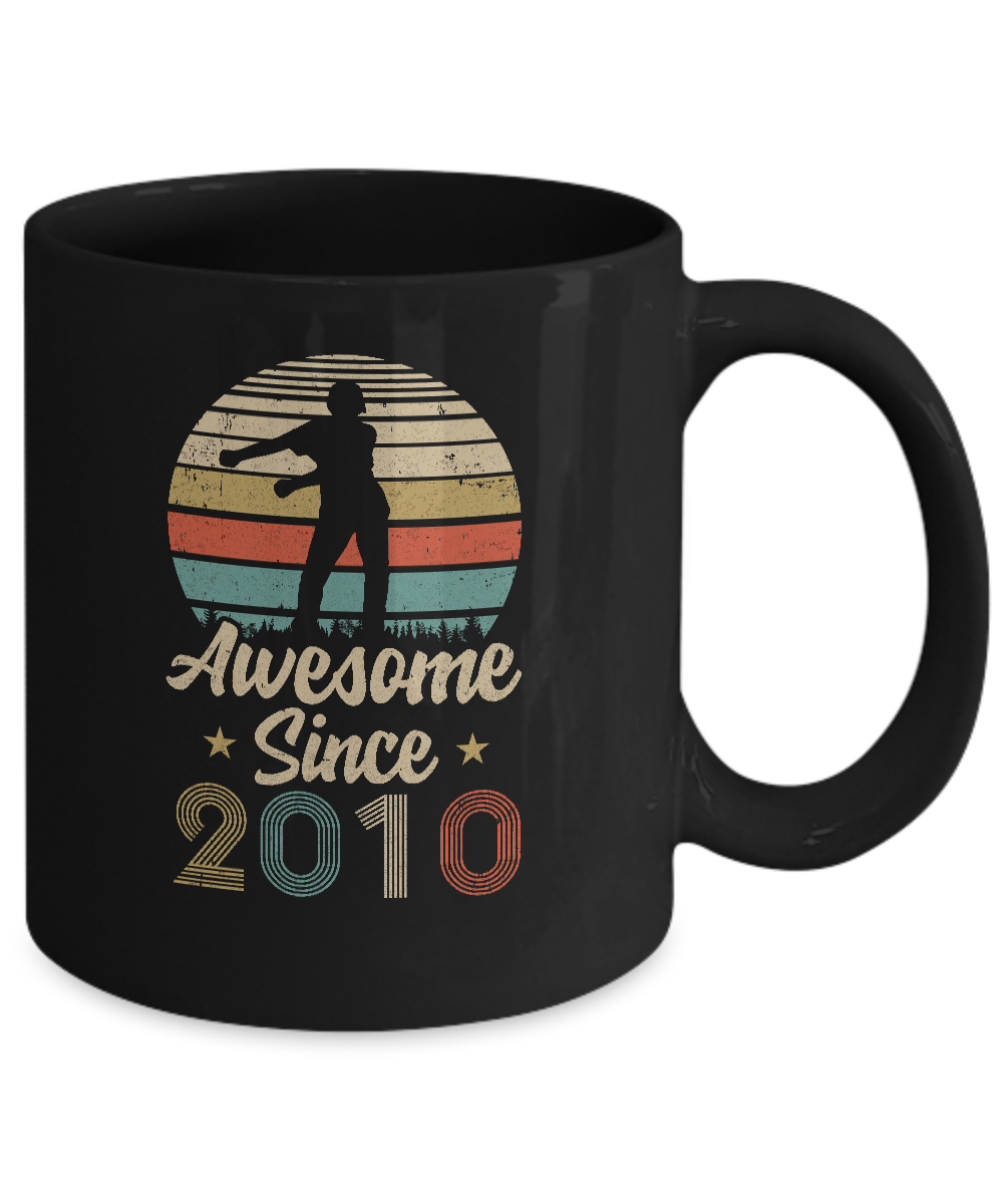 Vintage Flossing Awesome Since 2010 11th Birthday Gift Youth Mug-Coffee Mug-11oz Mug-Black
