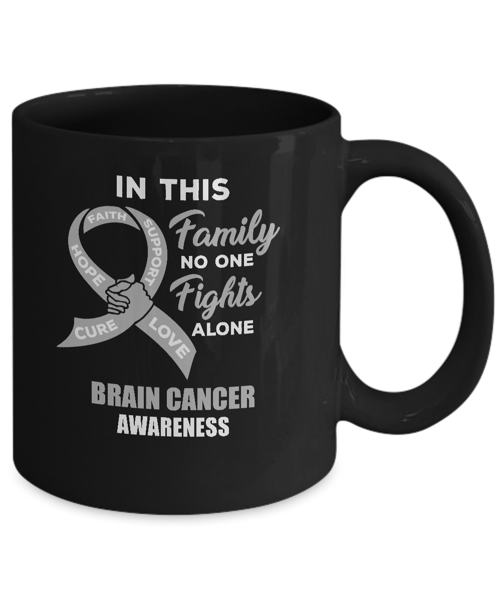 In This School No One Fights Brain Cancer Awareness Alone Mug-Coffee Mug-11oz Mug-Black