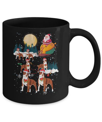 Dog Reindeer Pit bull Christmas Gift Mug-Coffee Mug-11oz Mug-Black