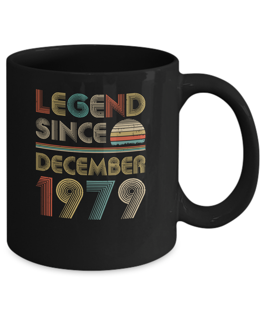 Legend Since December 1979 Vintage 42th Birthday Gifts Mug-Coffee Mug-11oz Mug-Black