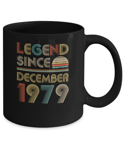 Legend Since December 1979 Vintage 42th Birthday Gifts Mug-Coffee Mug-11oz Mug-Black
