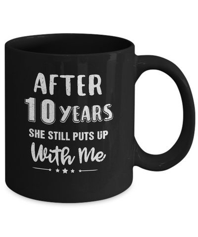 10Th Wedding Anniversary Funny Husband Gift Mug-Coffee Mug-11oz Mug-Black