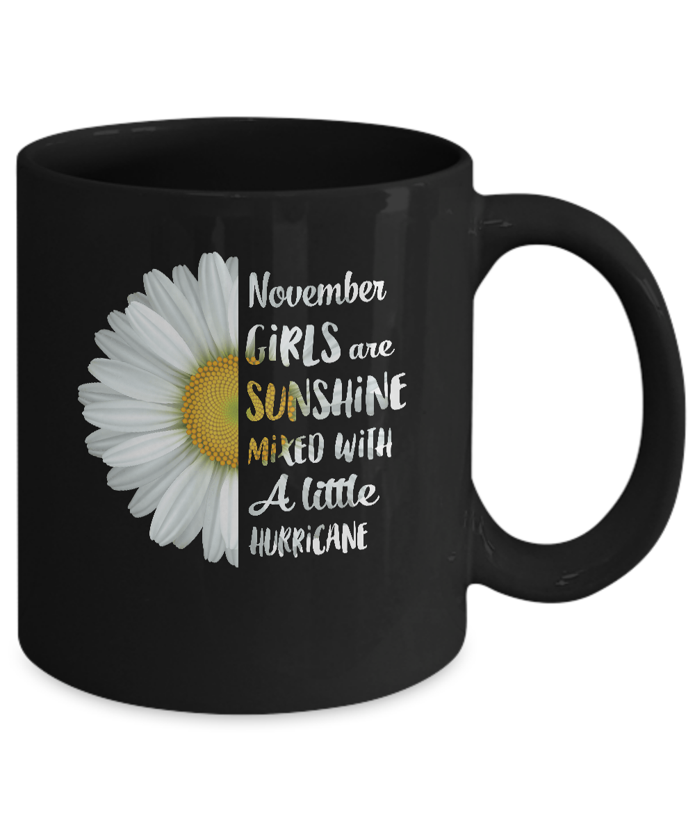 Daisy November Girls Birthday Gifts For Women Mug-Coffee Mug-11oz Mug-Black
