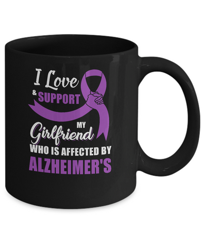 Alzheimer's Awareness Support Purple Girlfriend Boyfriend Mug-Coffee Mug-11oz Mug-Black