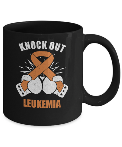 Boxing knock out Leukemia Awareness Support Mug-Coffee Mug-11oz Mug-Black