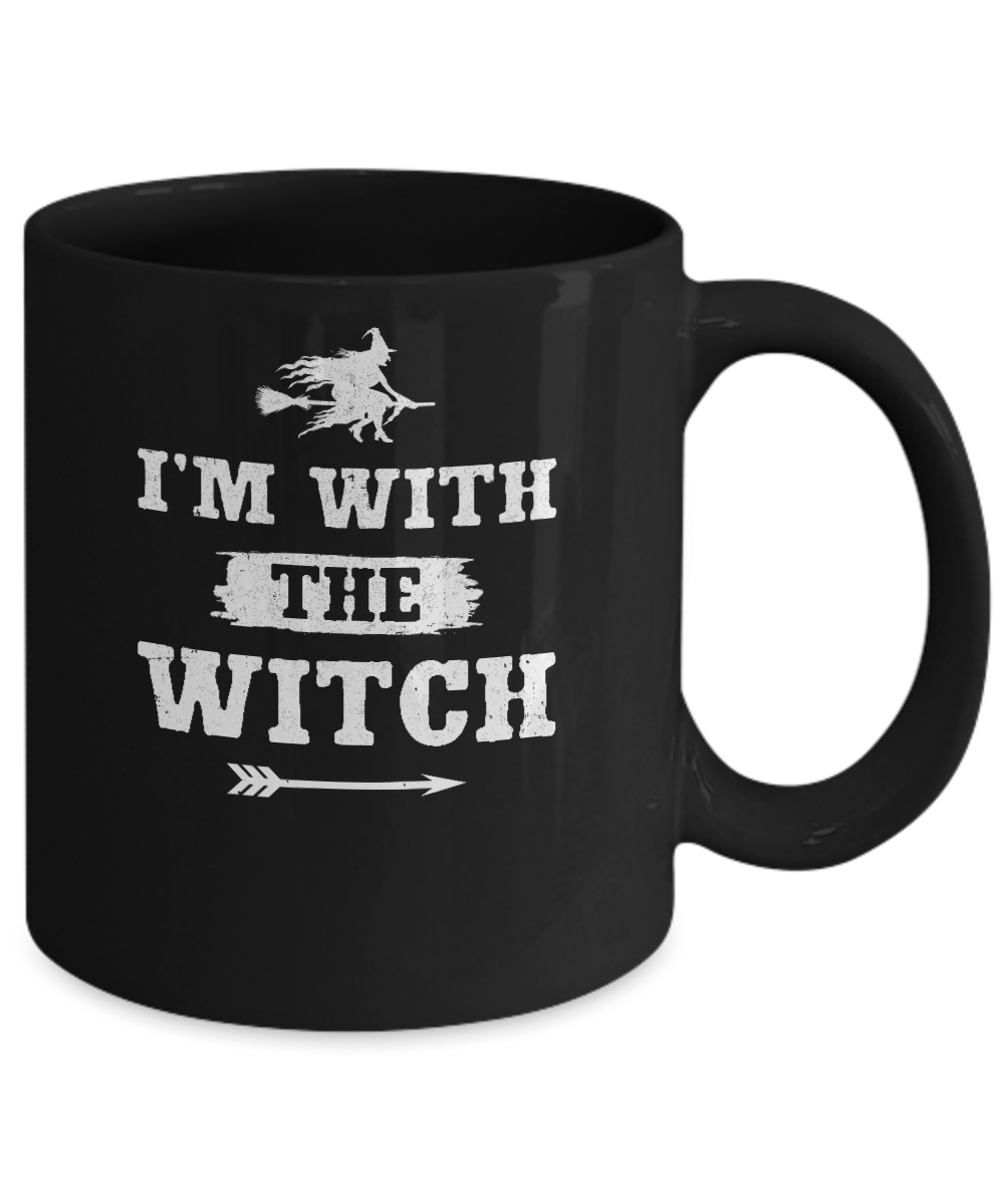 Halloween Couples Costume I'm With The Witch Mug-Coffee Mug-11oz Mug-Black