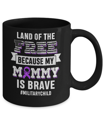 Military Child Month Purple Up Free Brave Mom Pride Mug-Coffee Mug-11oz Mug-Black