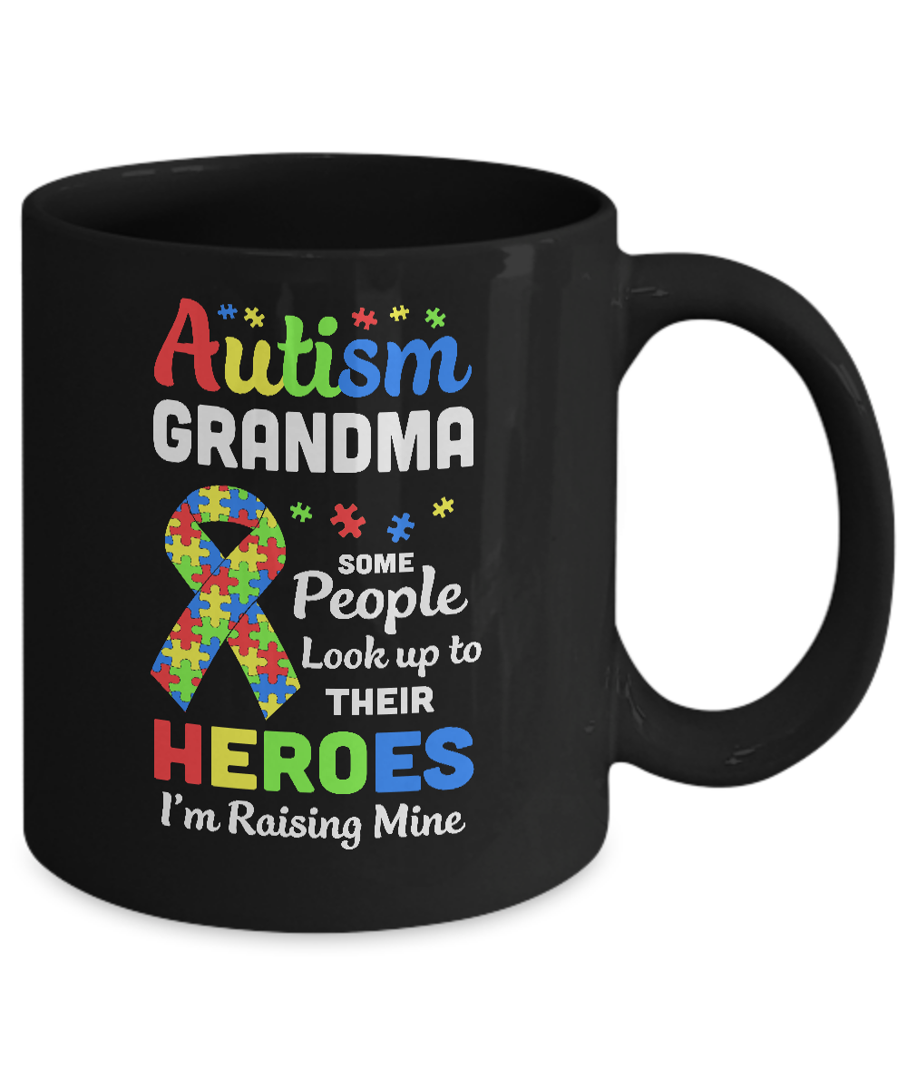 Autism Grandma Some People Look To Their Heroes Mug-Coffee Mug-11oz Mug-Black
