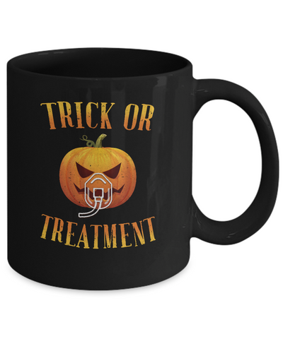 Trick Or Treatment Respiratory Therapist Nurse Halloween Mug-Coffee Mug-11oz Mug-Black