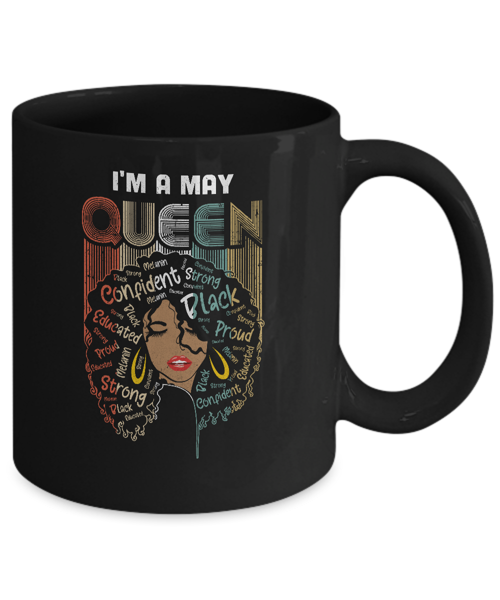 May Birthday For Women Gifts I'm A May Queen Girl Mug-Coffee Mug-11oz Mug-Black