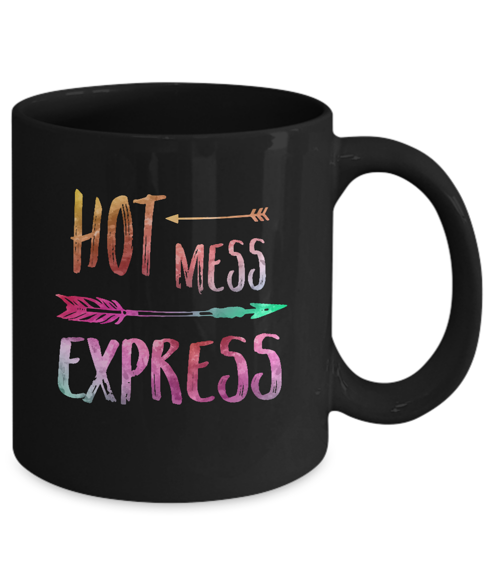 Hot Mess Express Mug-Coffee Mug-11oz Mug-Black