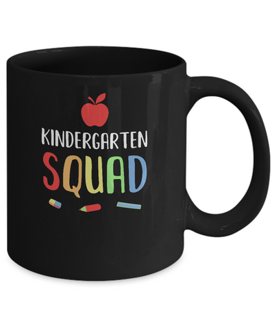 Kindergarten Squad Back To School Teacher Gift Mug-Coffee Mug-11oz Mug-Black