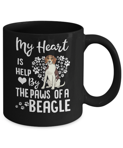 My Heart Is Held By The Paws Of A Beagle Lover Mug-Coffee Mug-11oz Mug-Black