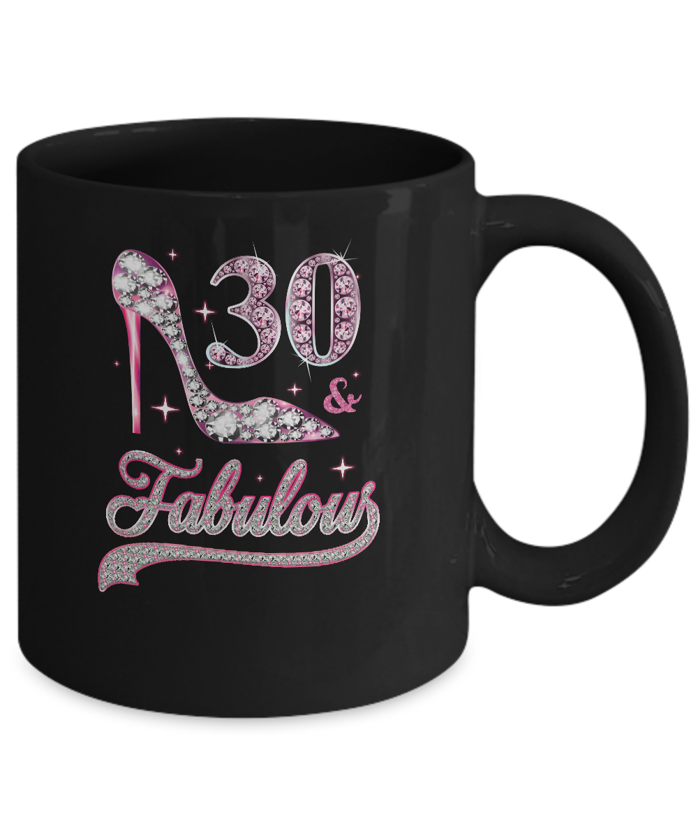 30 And Fabulous 30 Years Old 1991 30th Birthday Gift Mug-Coffee Mug-11oz Mug-Black