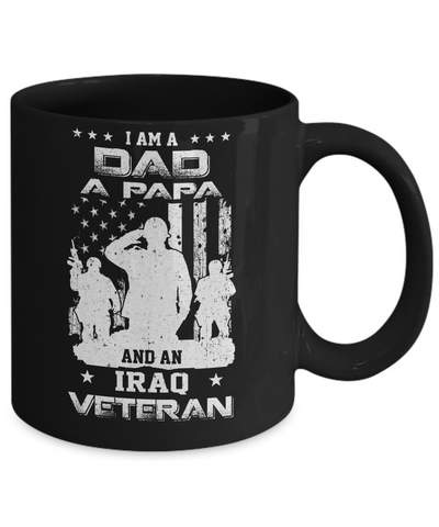 I'm A Dad A Papa And An Iraq Veteran Mug-Coffee Mug-11oz Mug-Black