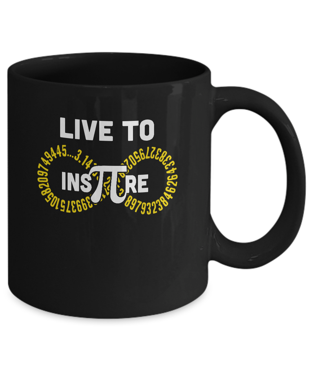 Student Teacher Live To Inspire Pi Day Gift Mug-Coffee Mug-11oz Mug-Black