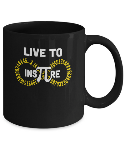 Student Teacher Live To Inspire Pi Day Gift Mug-Coffee Mug-11oz Mug-Black