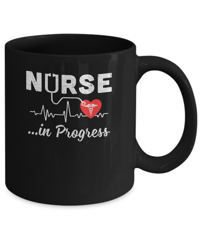 Nurse In Progress Future Nurse Nursing Student Mug-Coffee Mug-11oz Mug-Black