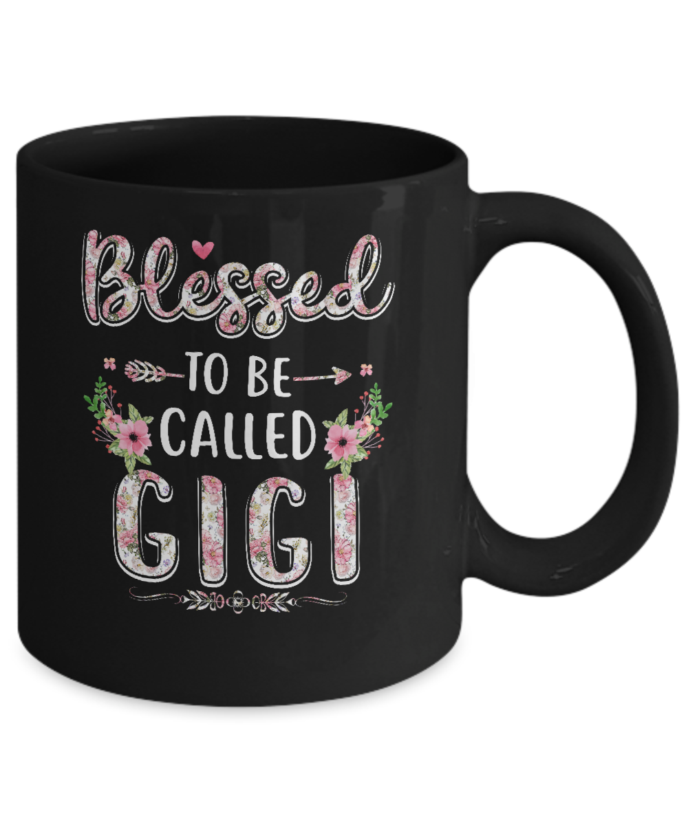 Funny Grandma Gifts Blessed To Be Called Gigi Mug-Coffee Mug-11oz Mug-Black