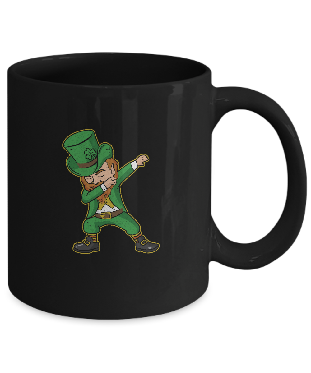 Dabbing St Patricks Day Leprechaun Mug-Coffee Mug-11oz Mug-Black