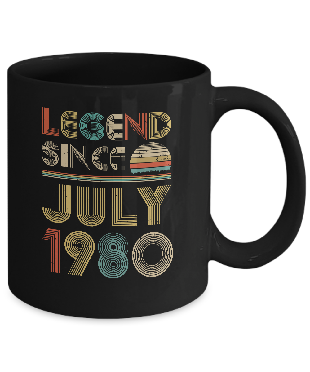 Legend Since July 1980 Vintage 41th Birthday Gifts Mug-Coffee Mug-11oz Mug-Black