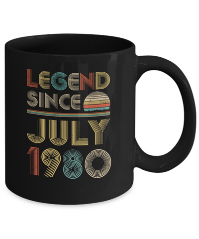 Legend Since July 1980 Vintage 41th Birthday Gifts Mug-Coffee Mug-11oz Mug-Black