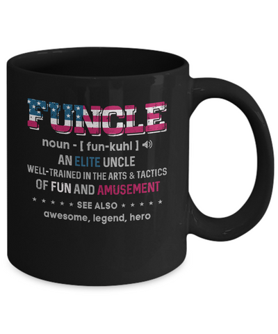 Veteran Funcle Fun Uncle Definition Military Mug-Coffee Mug-11oz Mug-Black