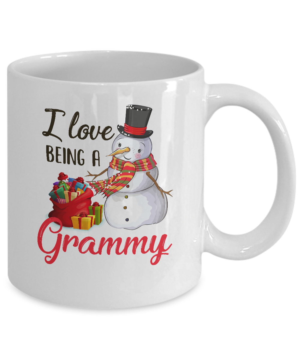 I Love Being A Grammy Snowman Gift For Christmas Day Mug-Coffee Mug-11oz Mug-White
