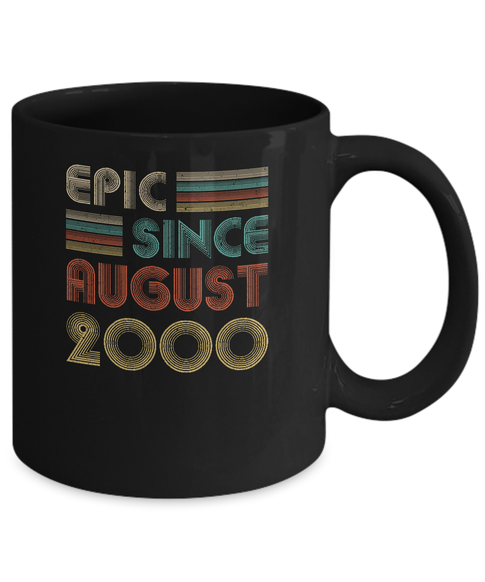 Epic Since August 2000 Vintage 21th Birthday Gifts Mug-Coffee Mug-11oz Mug-Black