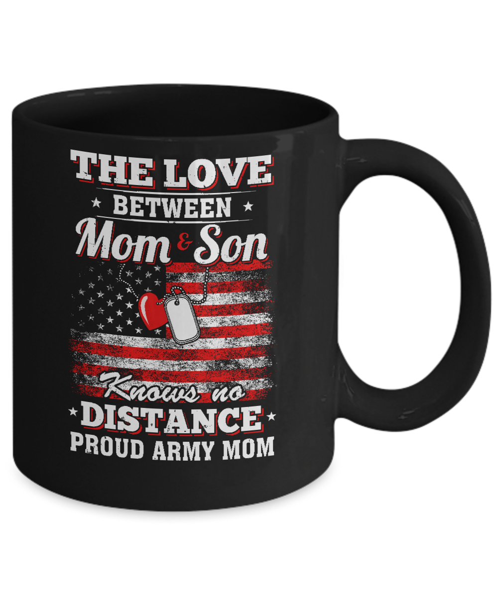 The Love Between Mom And Son Proud Army Mom Mug-Coffee Mug-11oz Mug-Black